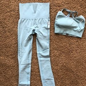 Blue seamless gymshark